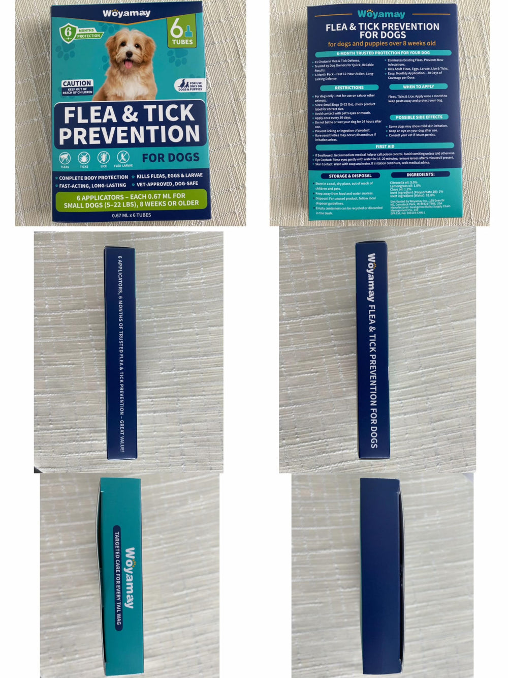 Lerqua back-of-neck application illustrates simple use on a small dog.