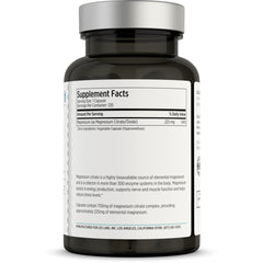 LES Labs Magnesium Citrate label shows non-GMO formula and high magnesium.