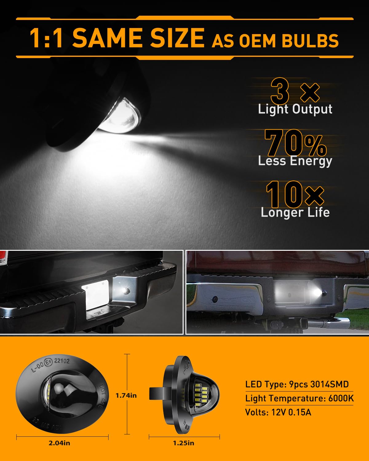LESAUCE IP68 waterproof housing withstands rain and snow for all-weather visibility.