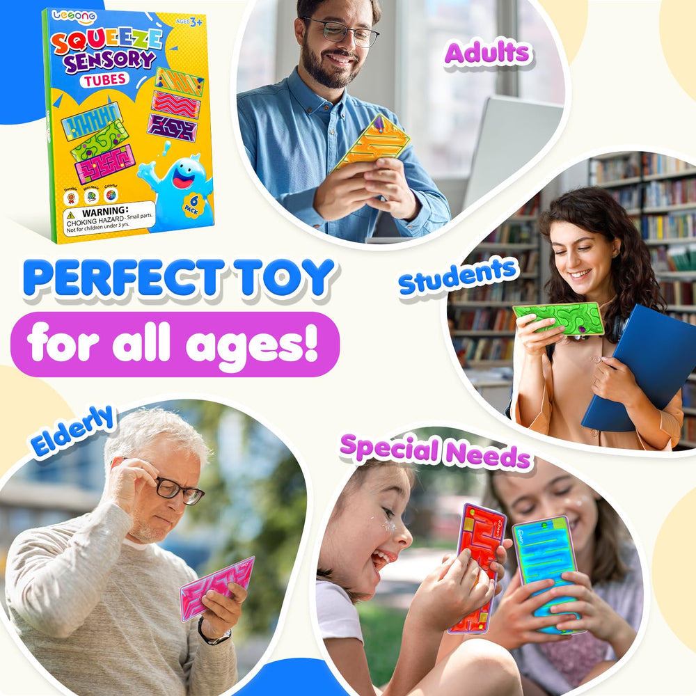 LESONG six-piece sensory set with tactile gel and squeezable tubes