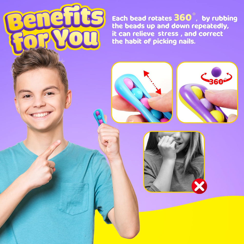 Lesong fidget spinners close-up beads for on-the-go stress relief.