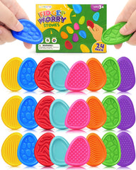 LESONG fidget sensory stones in bright textures for focused play at school