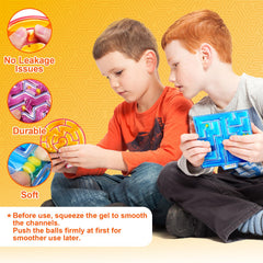 LESONG filled goo maze tubes closeup highlights tactile squeeze and visuals