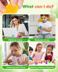 LESONG silicone worry stones with smooth edges for quiet stress relief