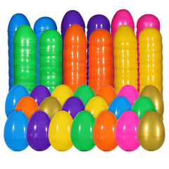LessMo Easter eggs 72-piece colorful pack for egg hunts