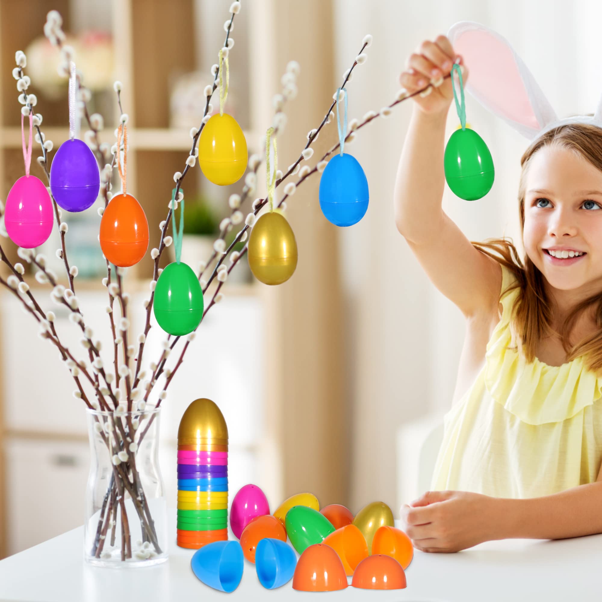 LessMo eggs for hanging on Easter trees and DIY decor