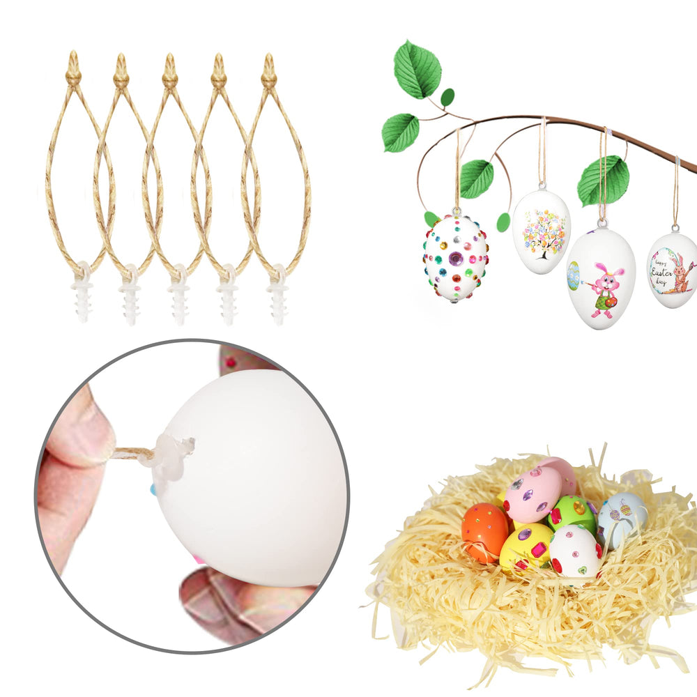 LessMo hanging rope for easy Easter egg display on trees.