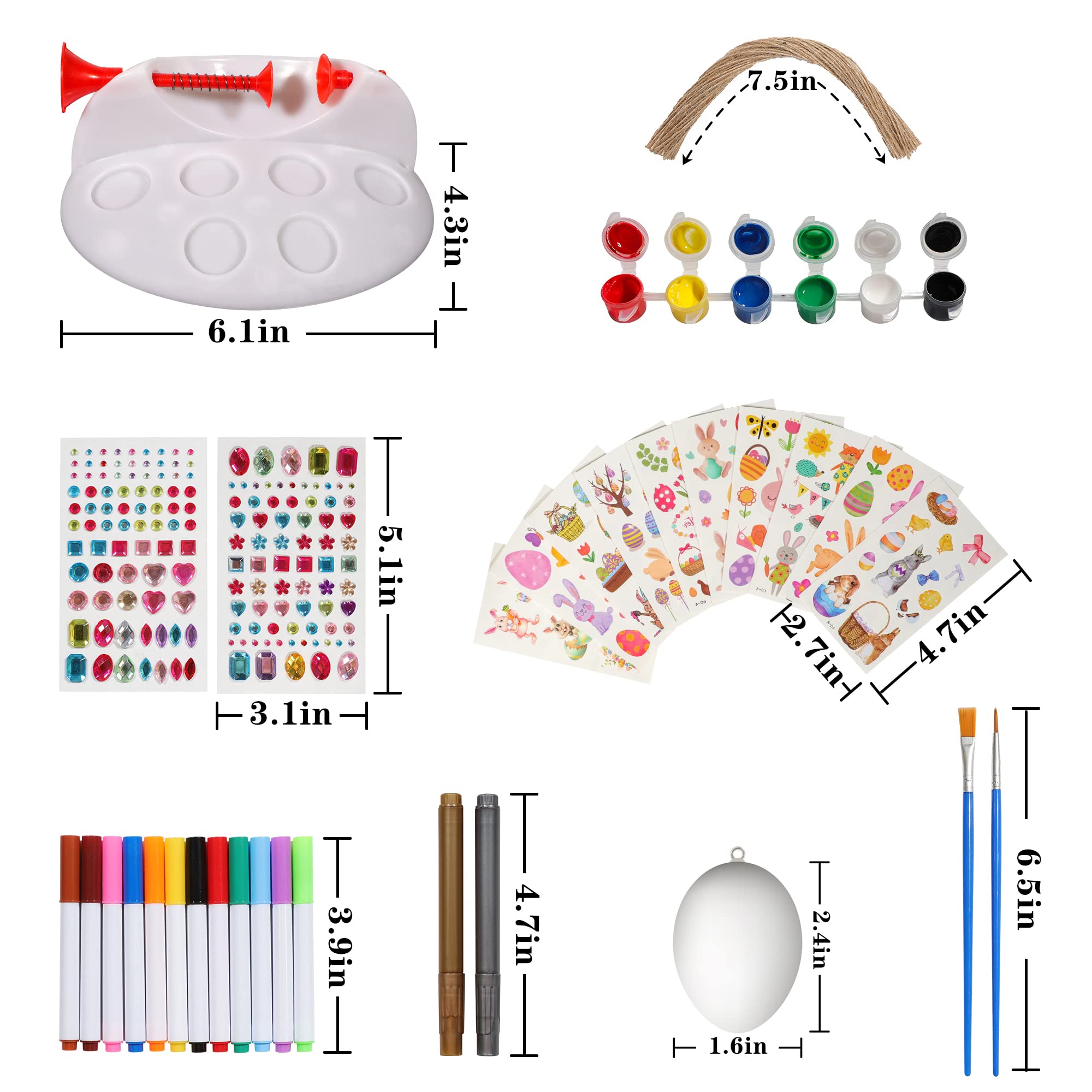 LessMo paint set and brushes for vibrant, kid-friendly Easter art.