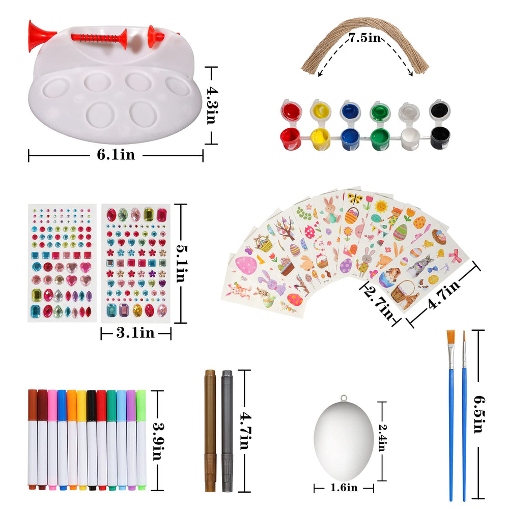 LessMo paint set and brushes for vibrant, kid-friendly Easter art.