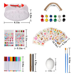 LessMo paint set and brushes for vibrant, kid-friendly Easter art.