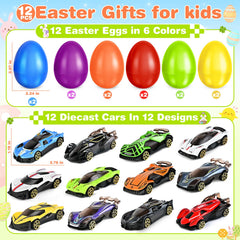 Diecast cars move smoothly, offering endless race play after opening each egg.