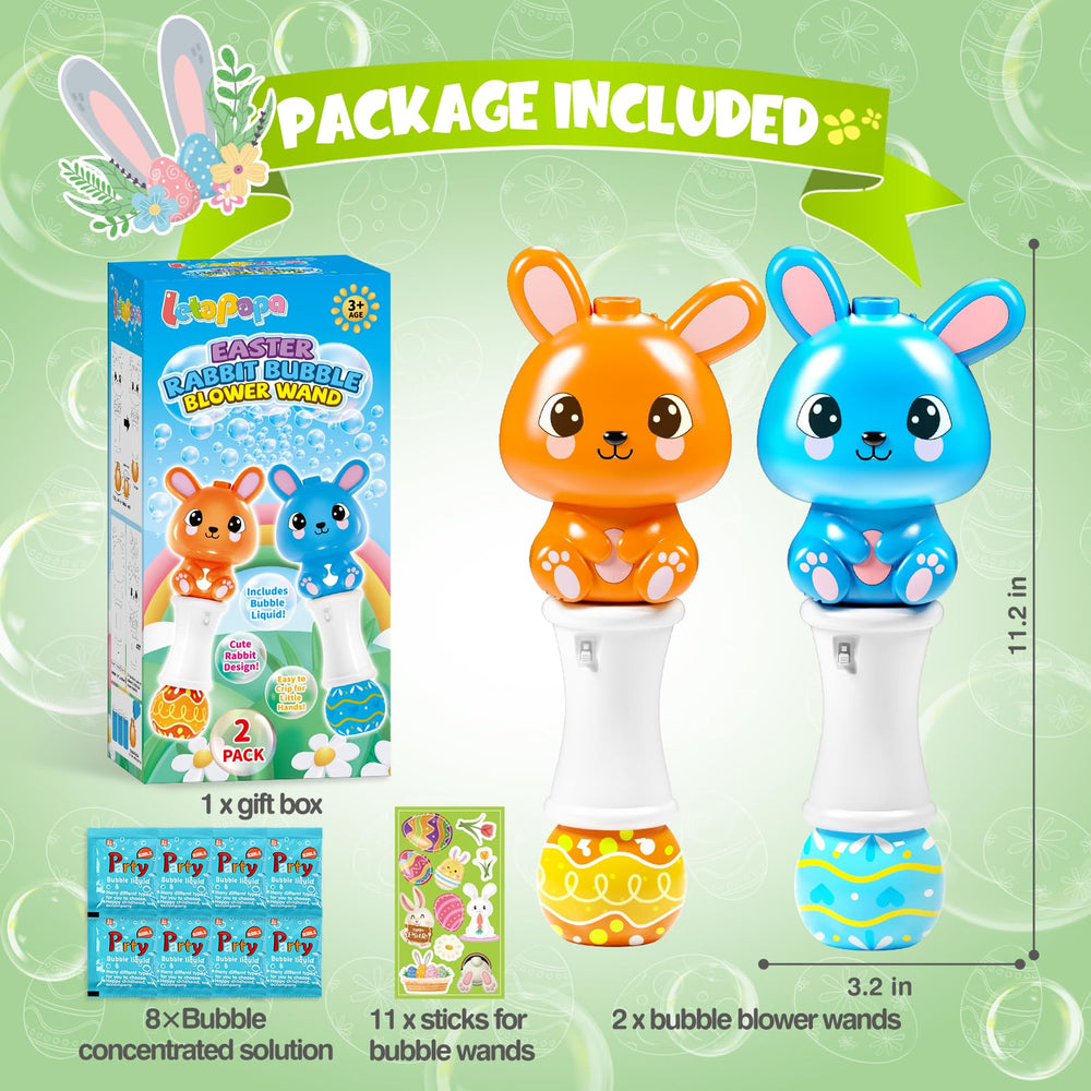Letapapa Easter bubble wands orange bunny design for kids' play and outdoor fun.