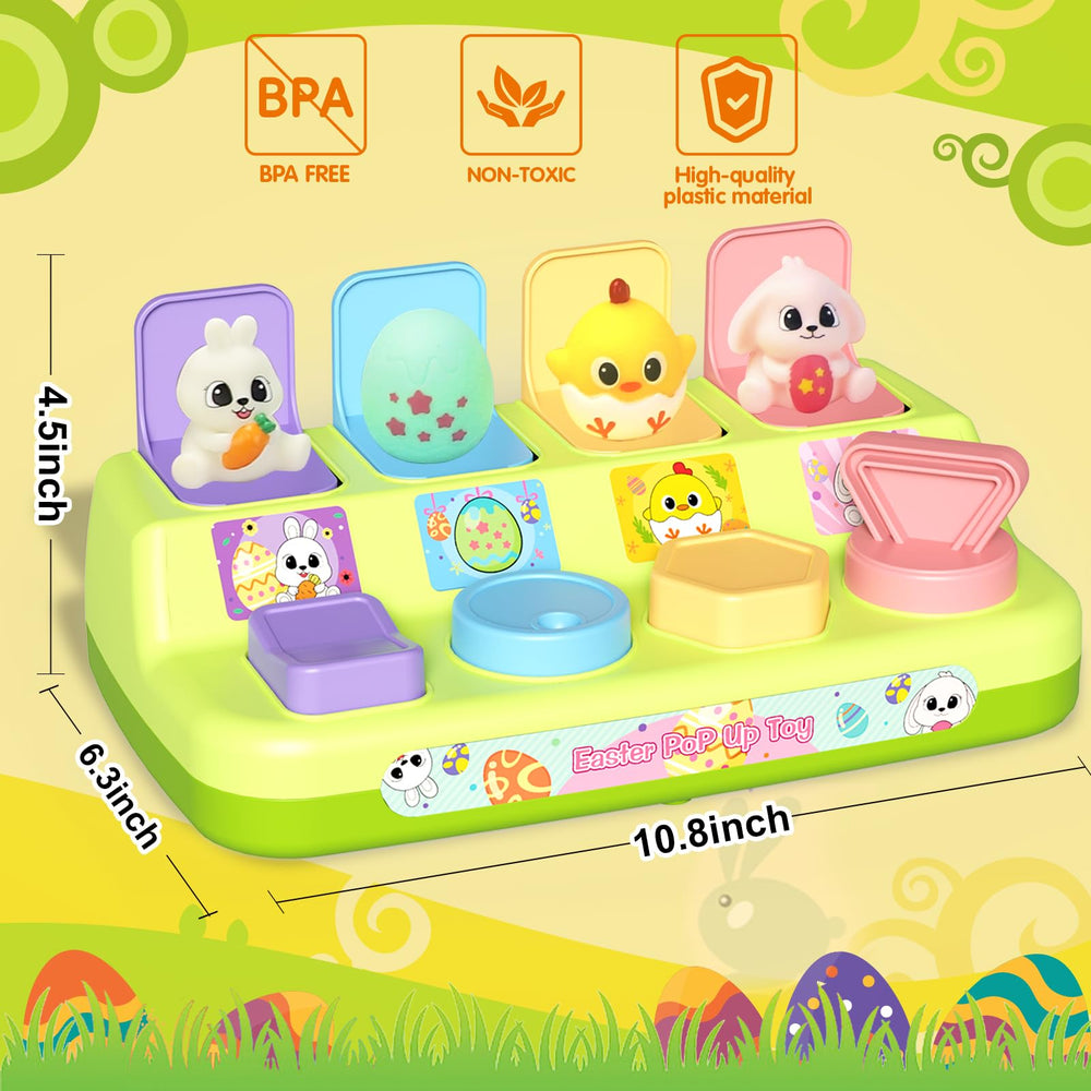 Letapapa animal pop-ups provide tactile surprise during toddler play.