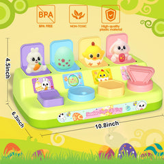 Letapapa animal pop-ups provide tactile surprise during toddler play.