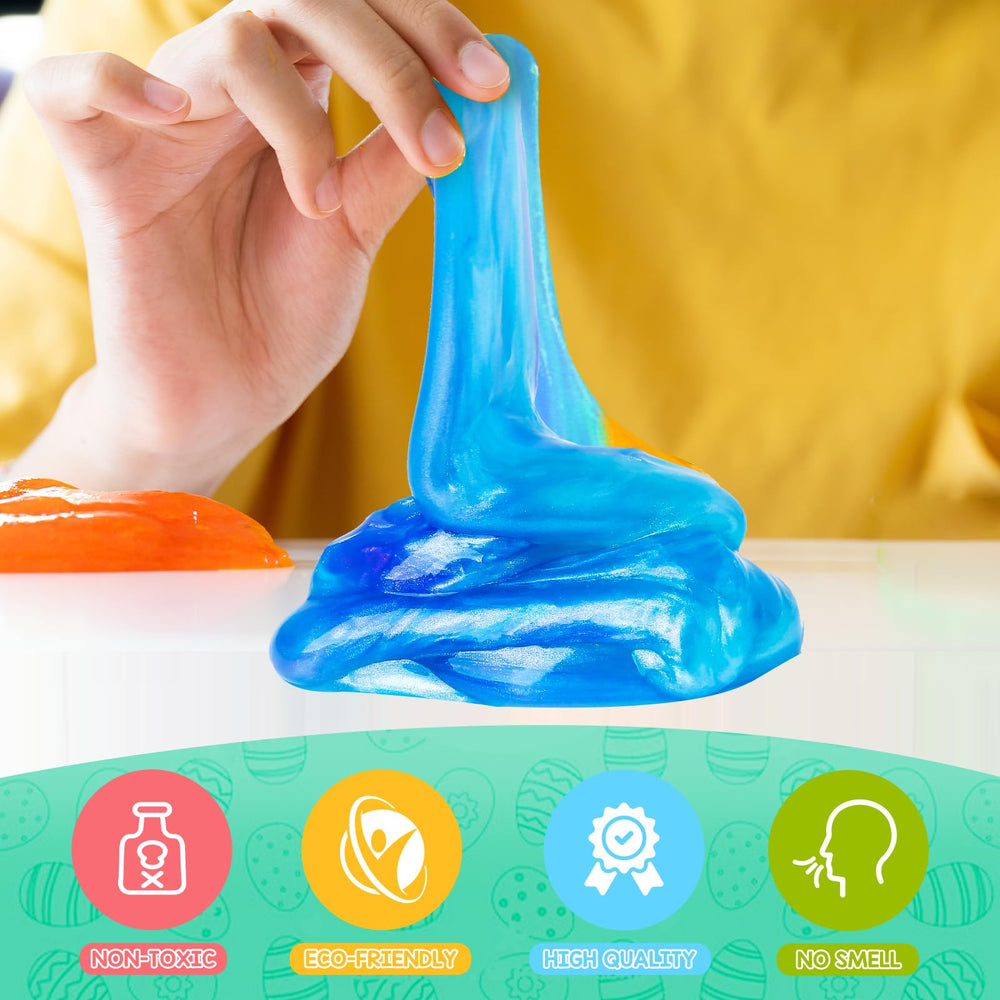 Letapapa slime inside eggs, soft and safe for young children.