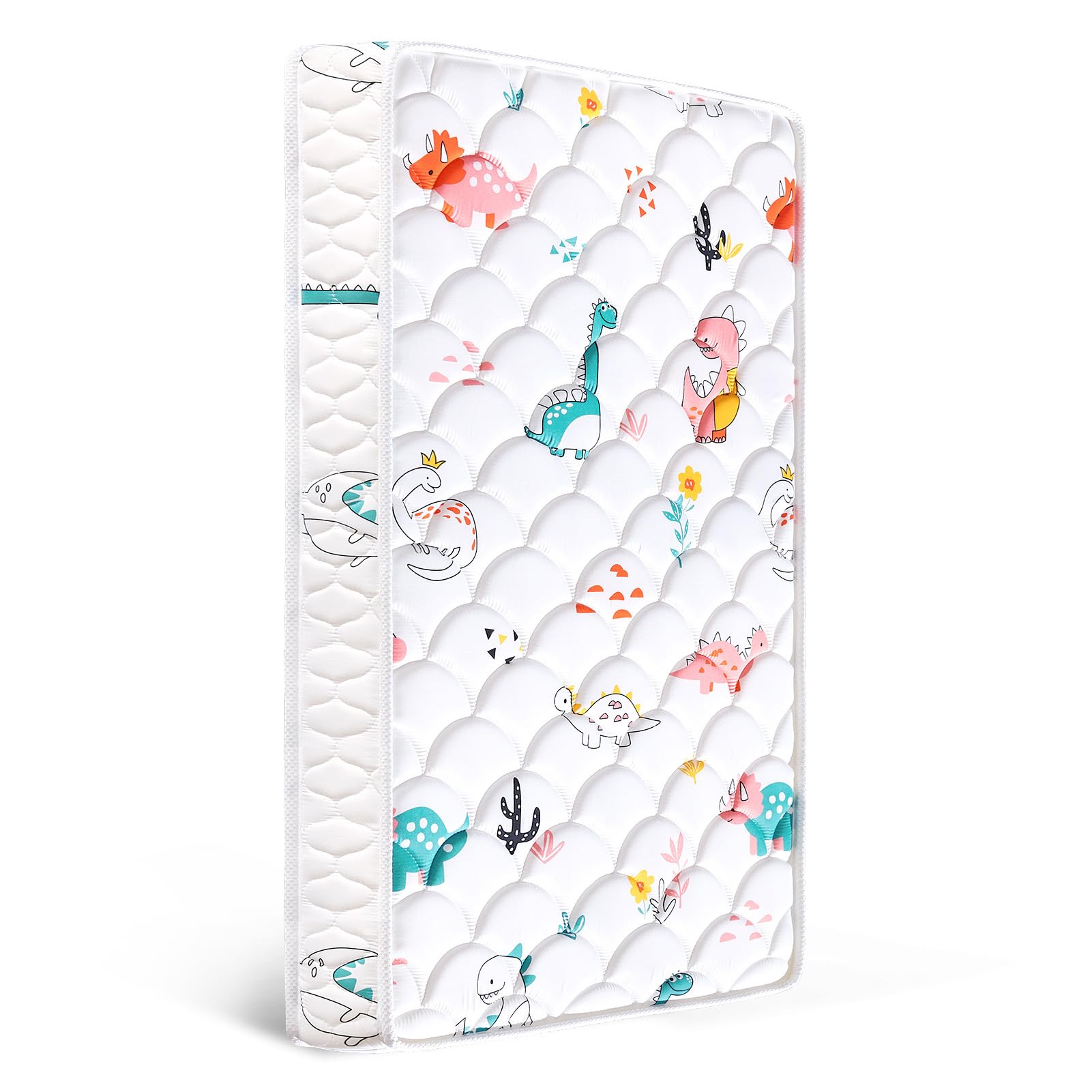 Letmxiu Premium 5-inch crib mattress top view shows firm support for safe infant sleep