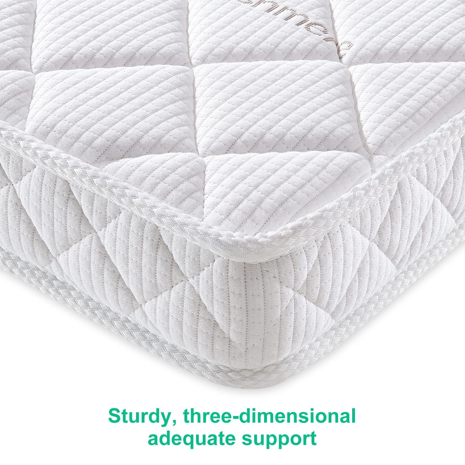 Letmxiu premium crib mattress non-toxic materials label indicates safety and low odor.