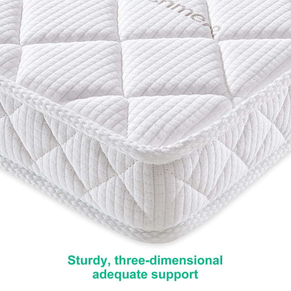 Letmxiu premium crib mattress non-toxic materials label indicates safety and low odor.
