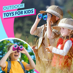 LET'S GO! Lightweight kid-friendly binoculars for hiking explorations.