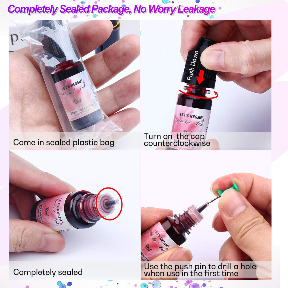 Blendable LET'S RESIN inks enable layered, nuanced effects on non-porous surfaces.