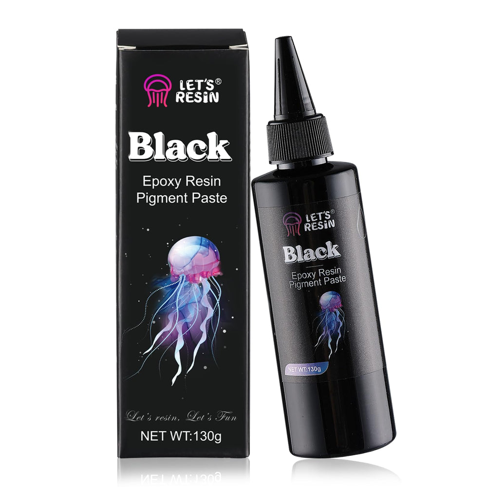 Let's Resin Black Pigment Paste bottle pour for precise color control in resin projects.