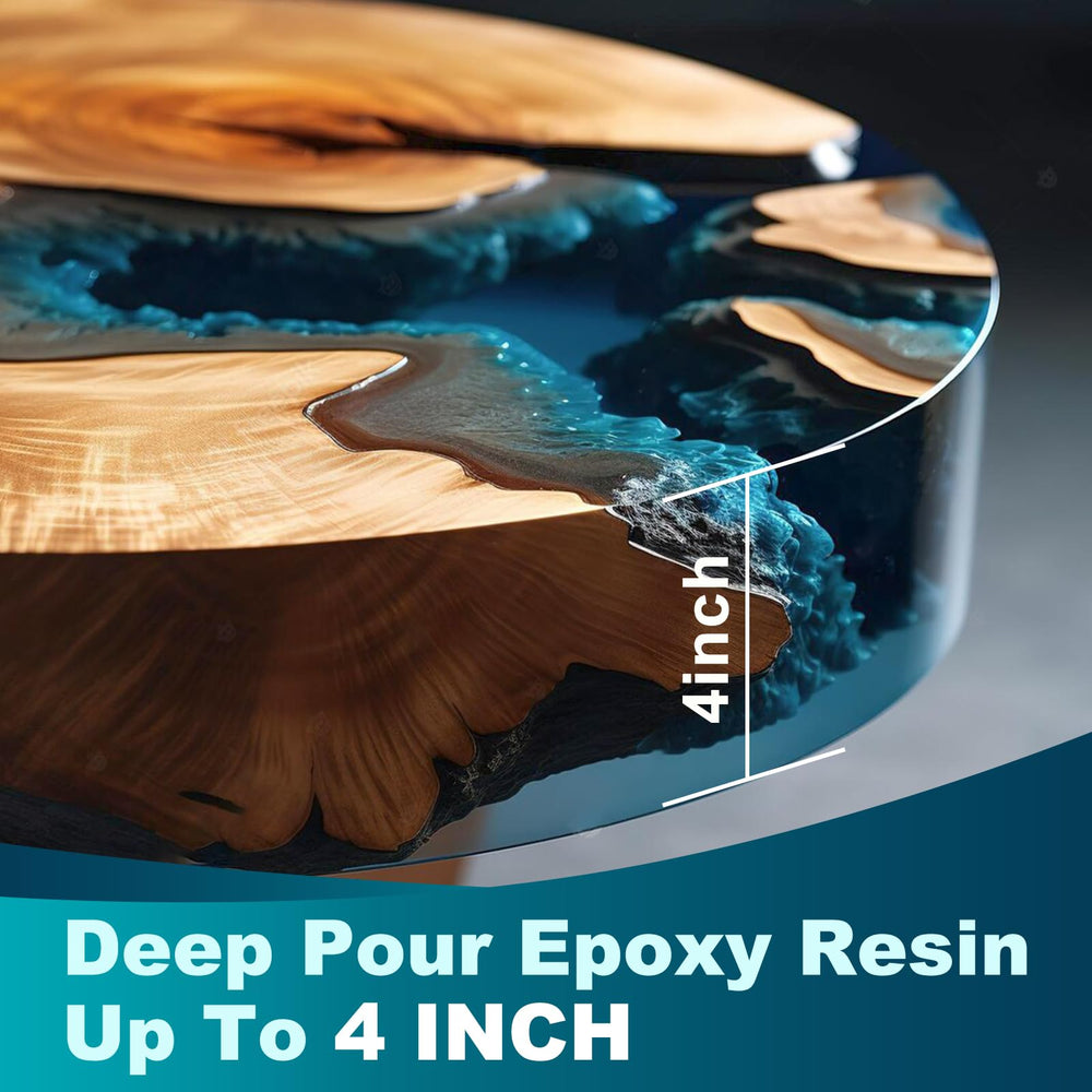 LET'S RESIN crystal-clear resin with bubble-free finish for flawless table tops and art.