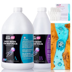 LET'S RESIN deep pour resin pour for large-scale projects and river tables.