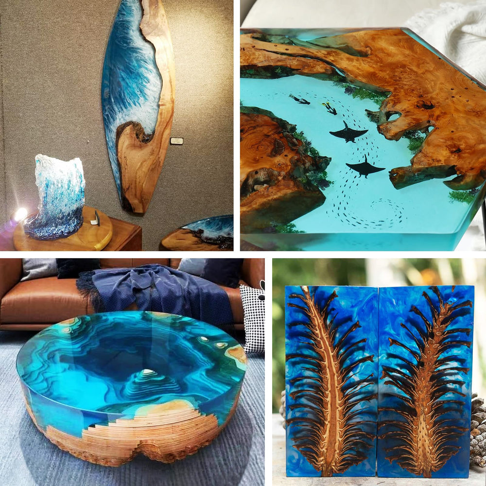 LET'S RESIN river table casting resin delivers deep, clear rivers and striking depth.