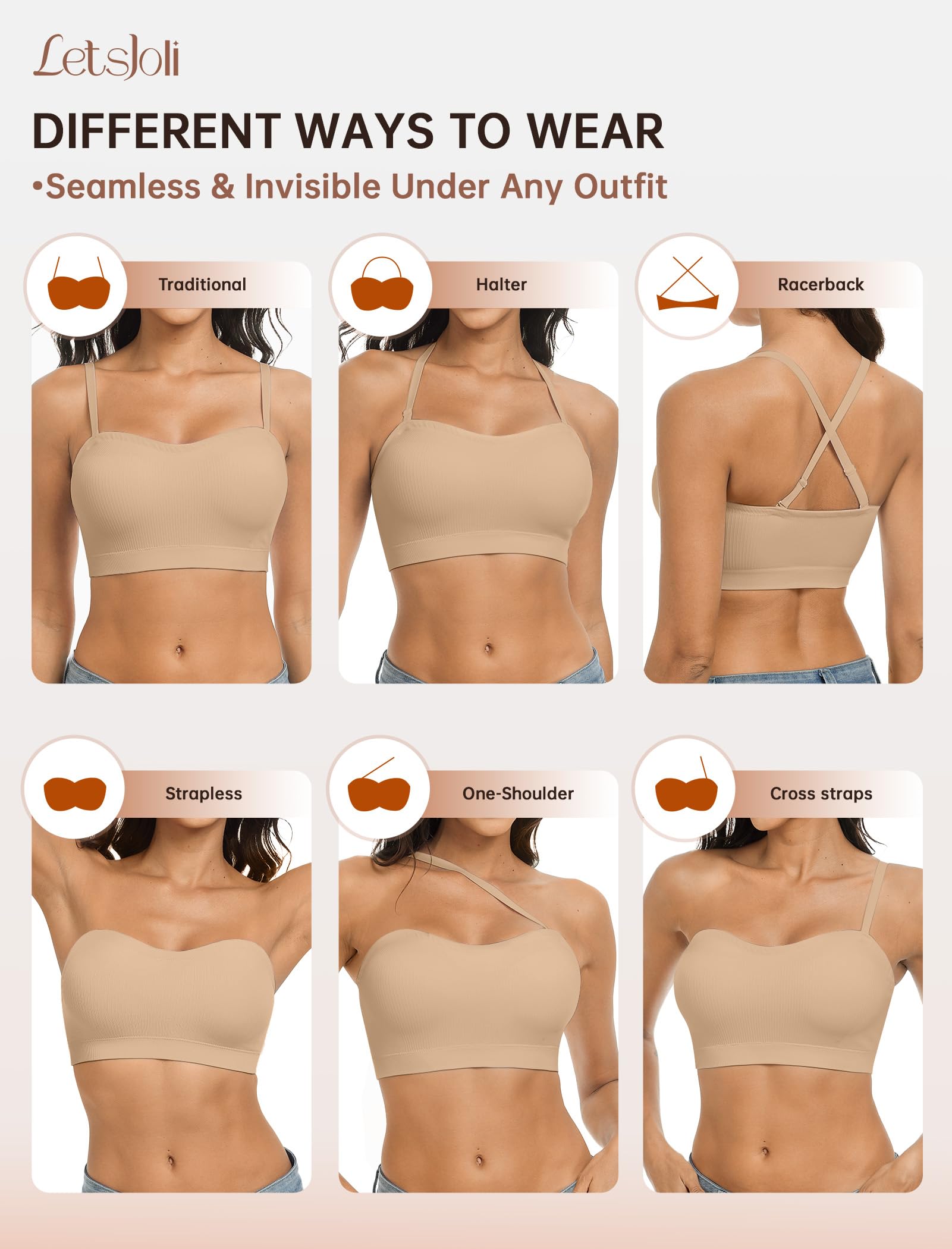 LetsJoli strapless bra worn under off-shoulder top for a sleek look