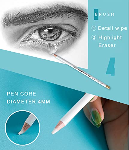 Leuapl eraser pencils highlighter sketching: varying pressure creates highlight-like effects during drawing.