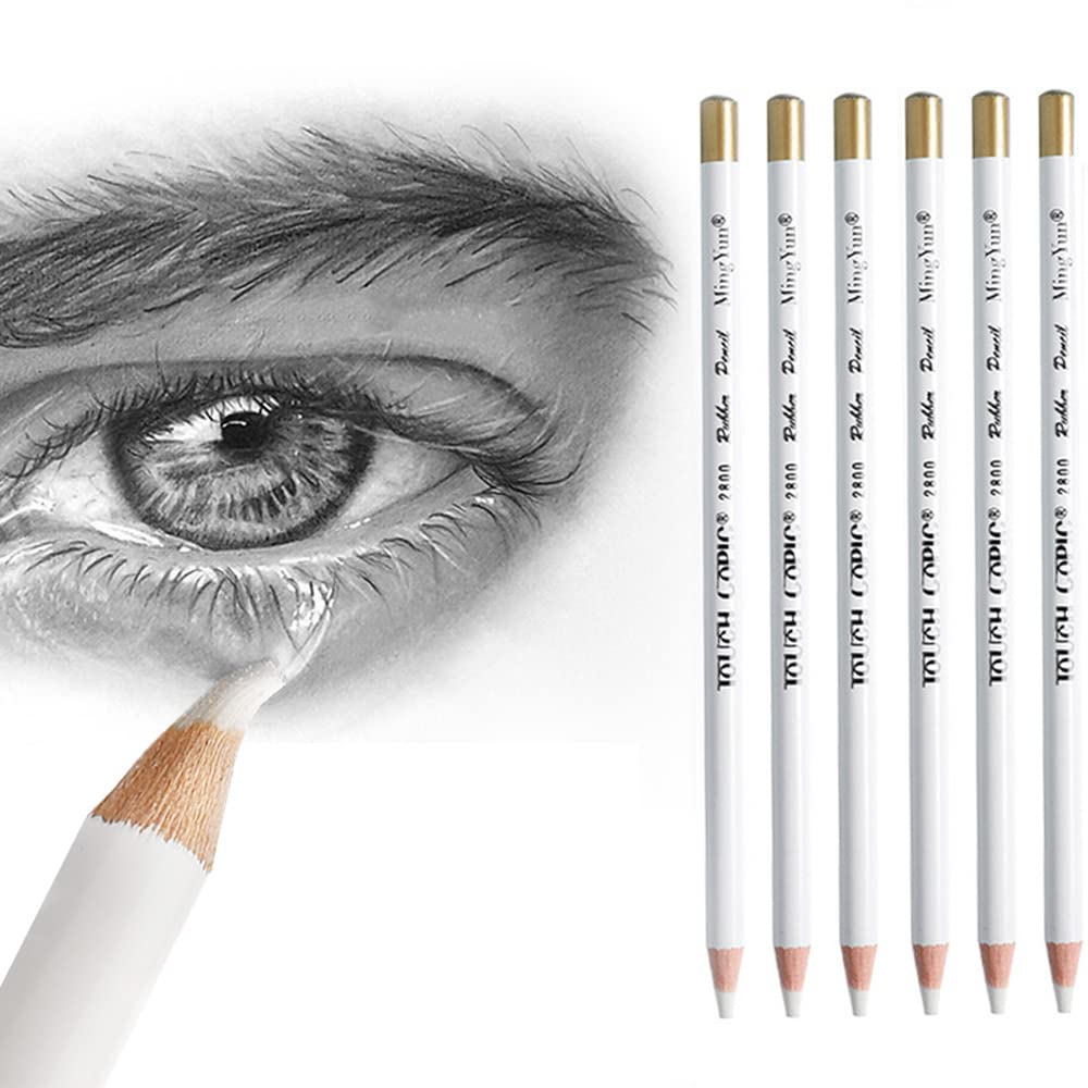Leuapl eraser pencils set package: compact, portable drawing tool for on-the-go artists.