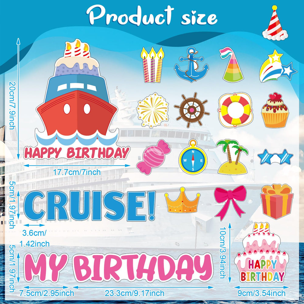 Leumoi cupcake magnets brighten staterooms with cheerful birthday designs.
