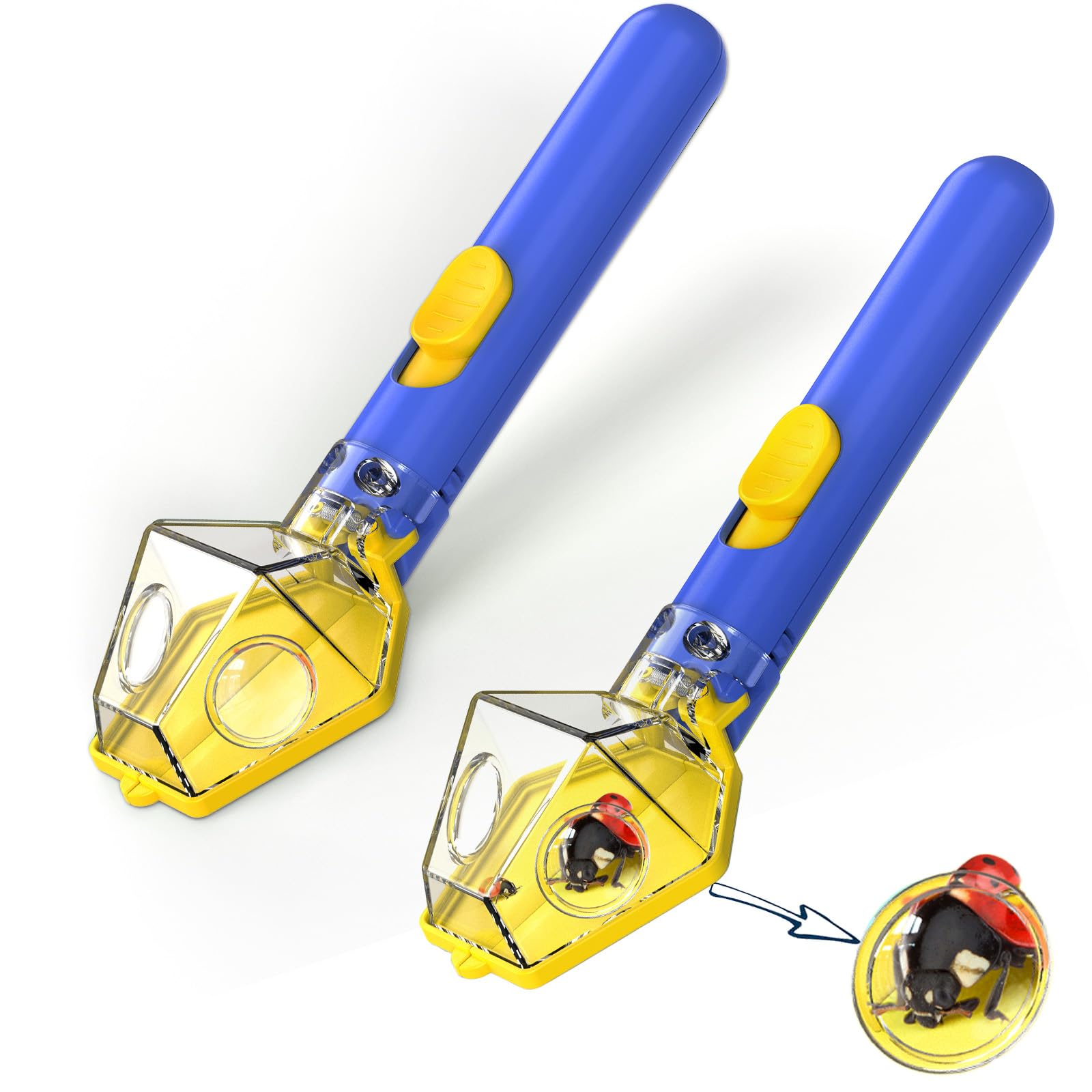 LEUOA bug catcher tool blue handheld for easy one handed insect capture indoors or outdoors