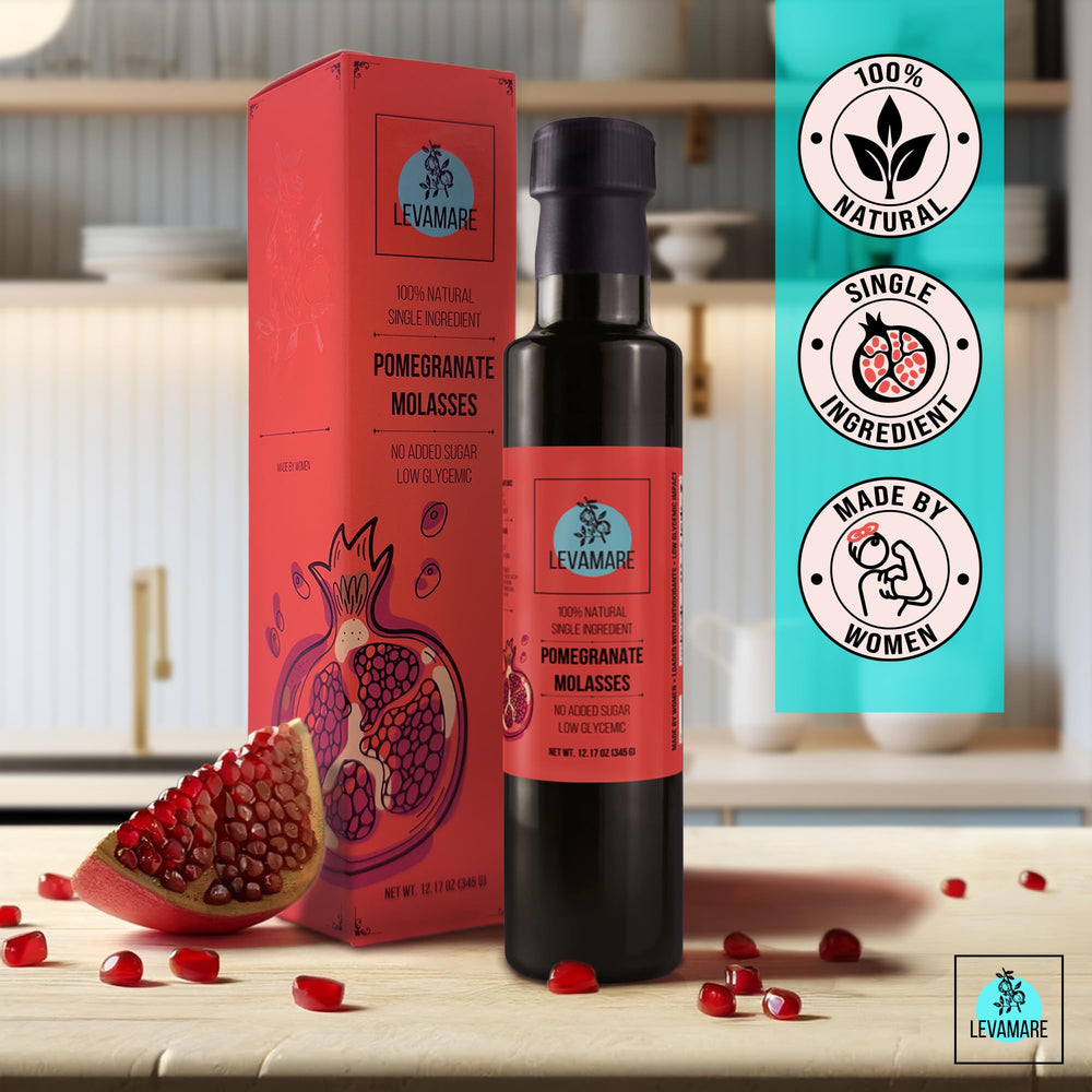 Levamare Pomegranate Molasses drizzle over salad for versatile flavor