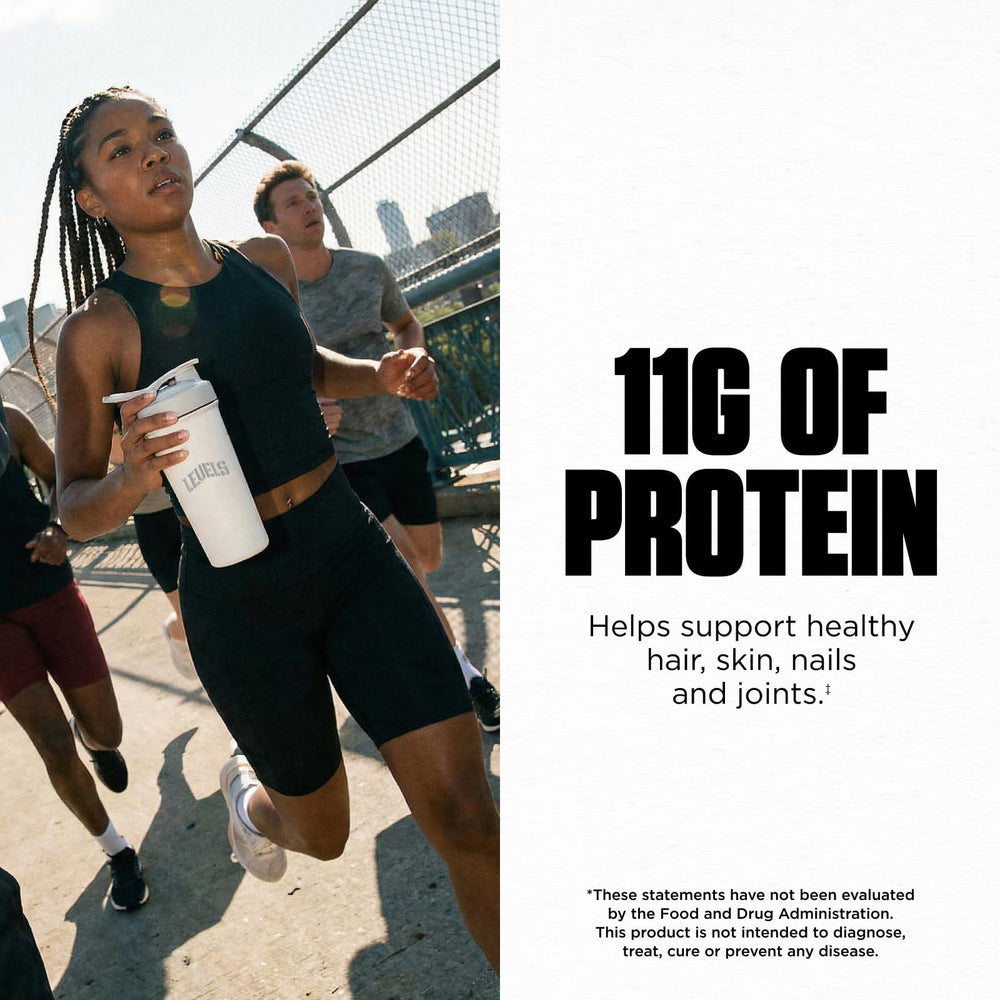 Levels Collagen Peptides stirred into smoothies, no clumps