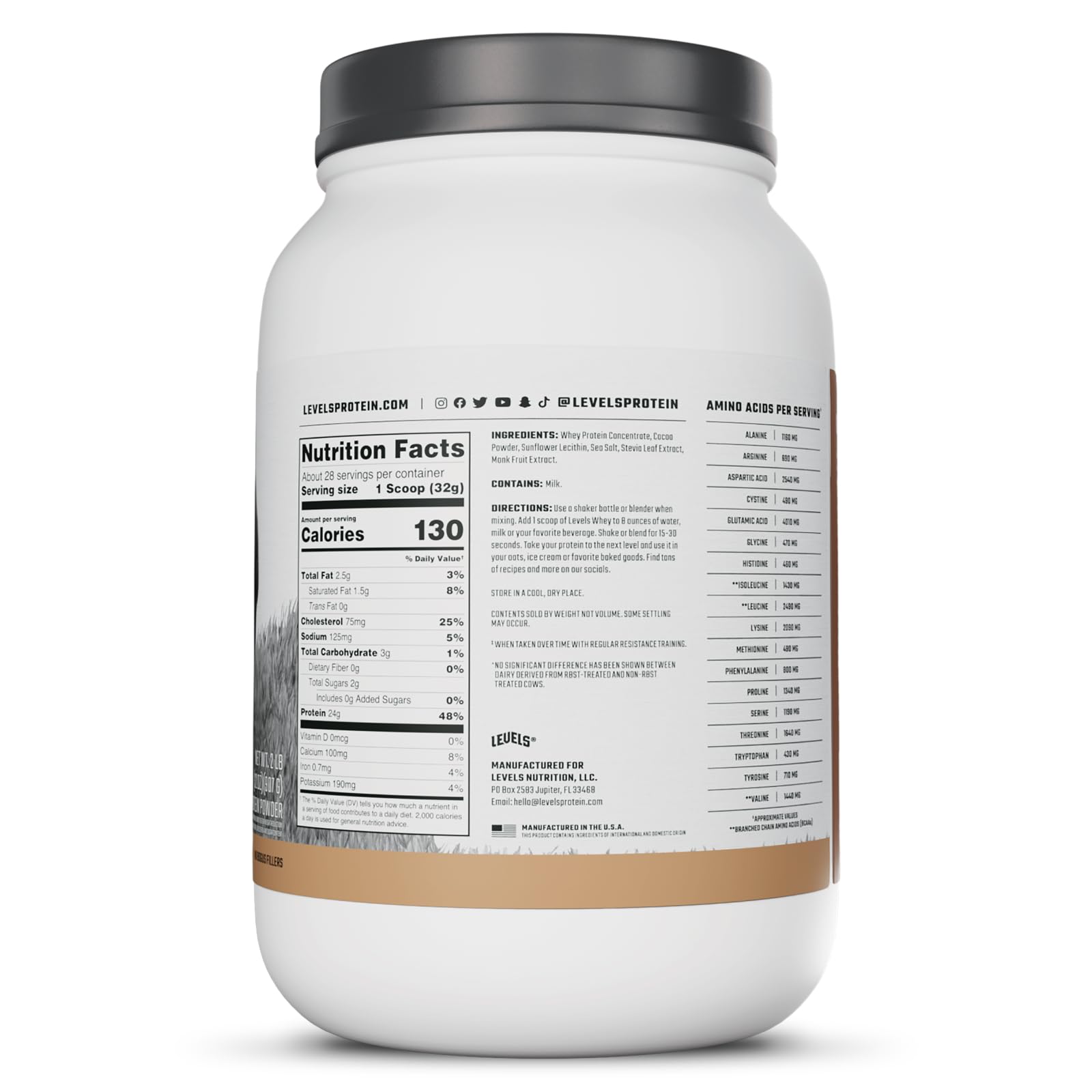 Levels Grass Fed Whey dairy farm underscores grass-fed dairy quality behind your protein.