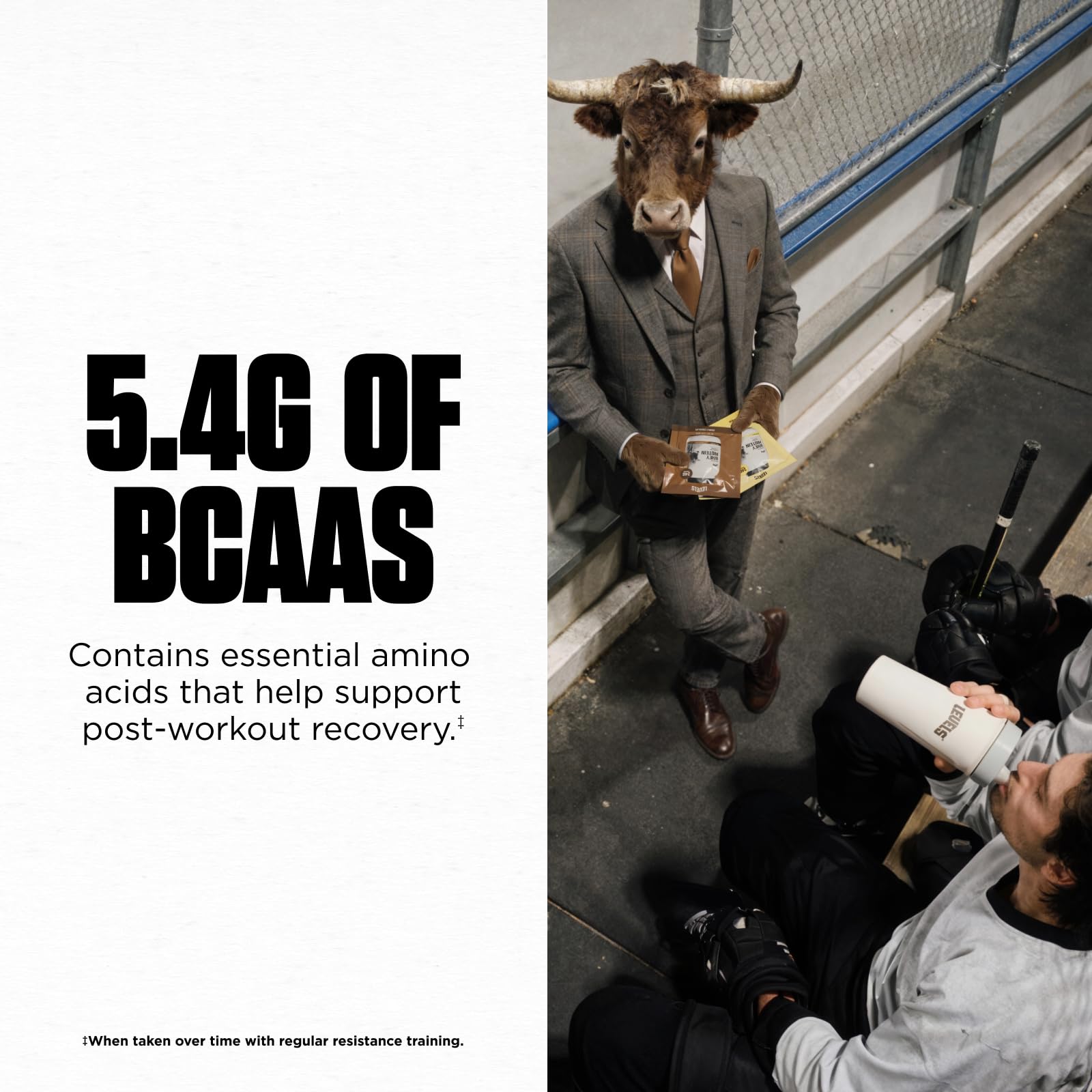 Levels Grass Fed Whey ingredient panel emphasizes no artificial additives.