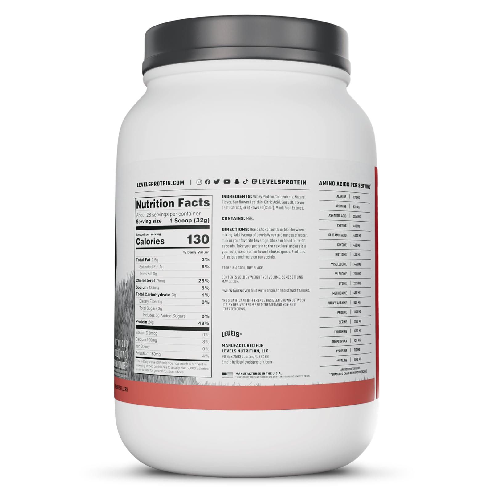 Levels Nutrition prepared shake ready to drink after workouts or breakfasts