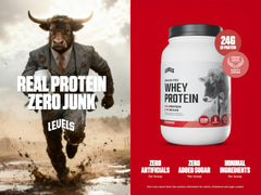 Levels Nutrition whey scoop on label demonstrates easy measuring for daily protein