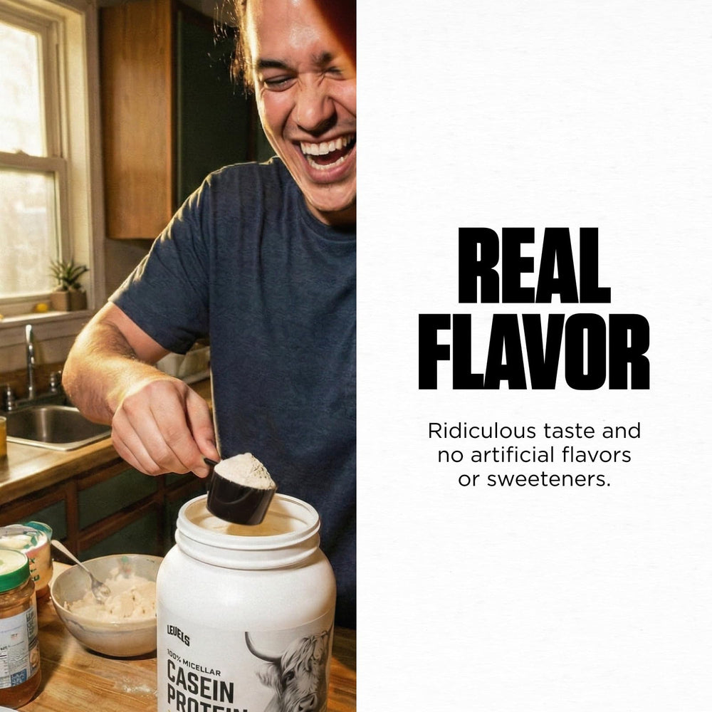 Levels Nutrition cold-process microfiltration image highlights high-quality, pure protein