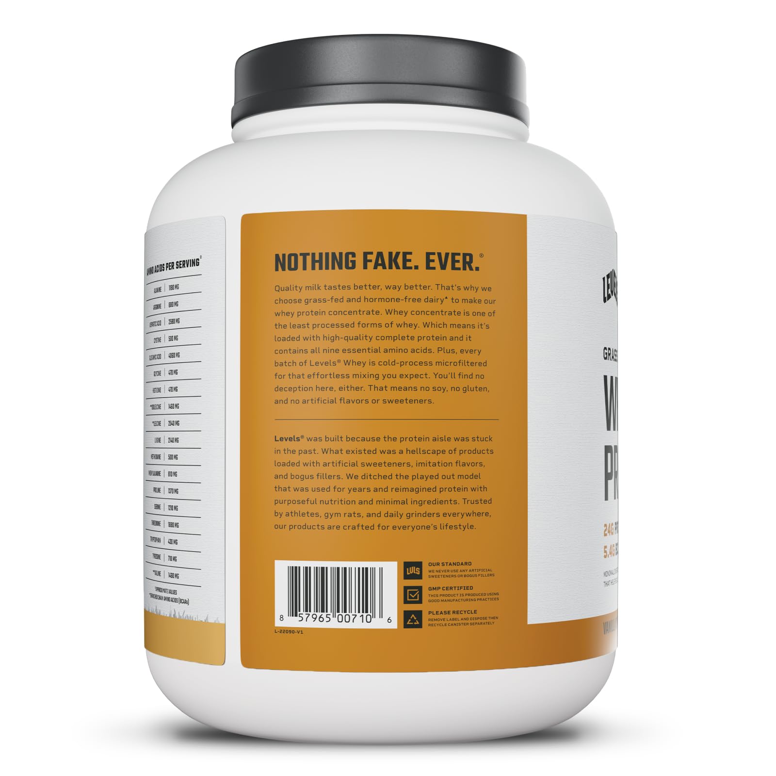 Levels Nutrition vanilla cinnamon powder showing texture and aroma