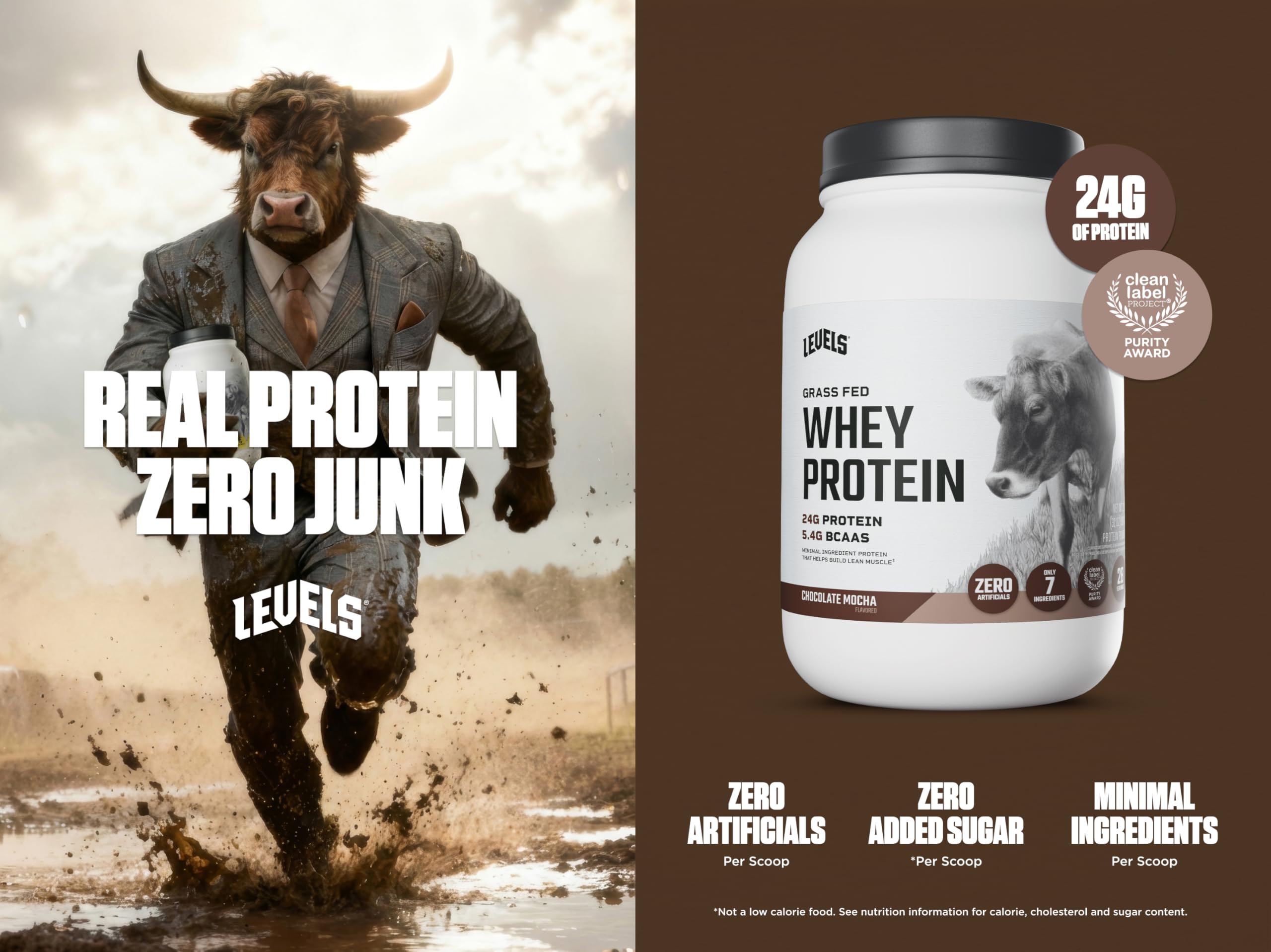 Levels Whey Scoop – measuring 24 g protein for daily fueling.