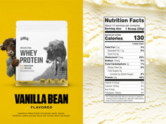 Levels Whey Vanilla Bean Shaker illustrating easy mixing with microfiltered whey.
