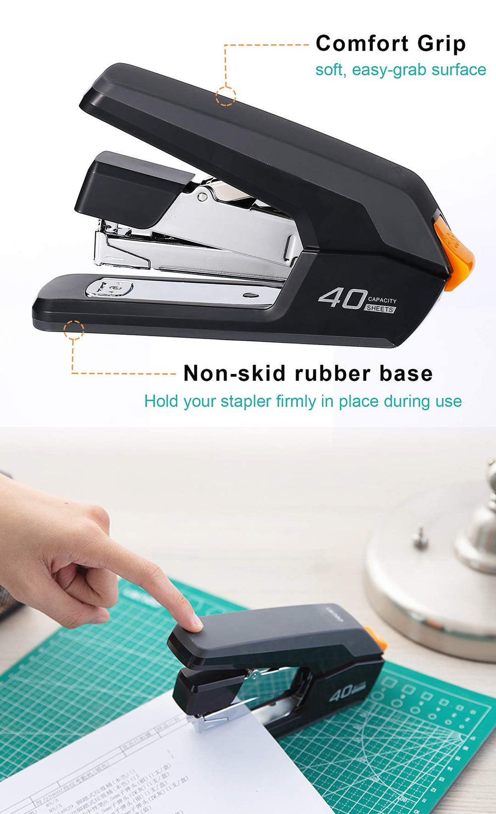 Leven Effortless Stapler 40-sheet capacity demo in action