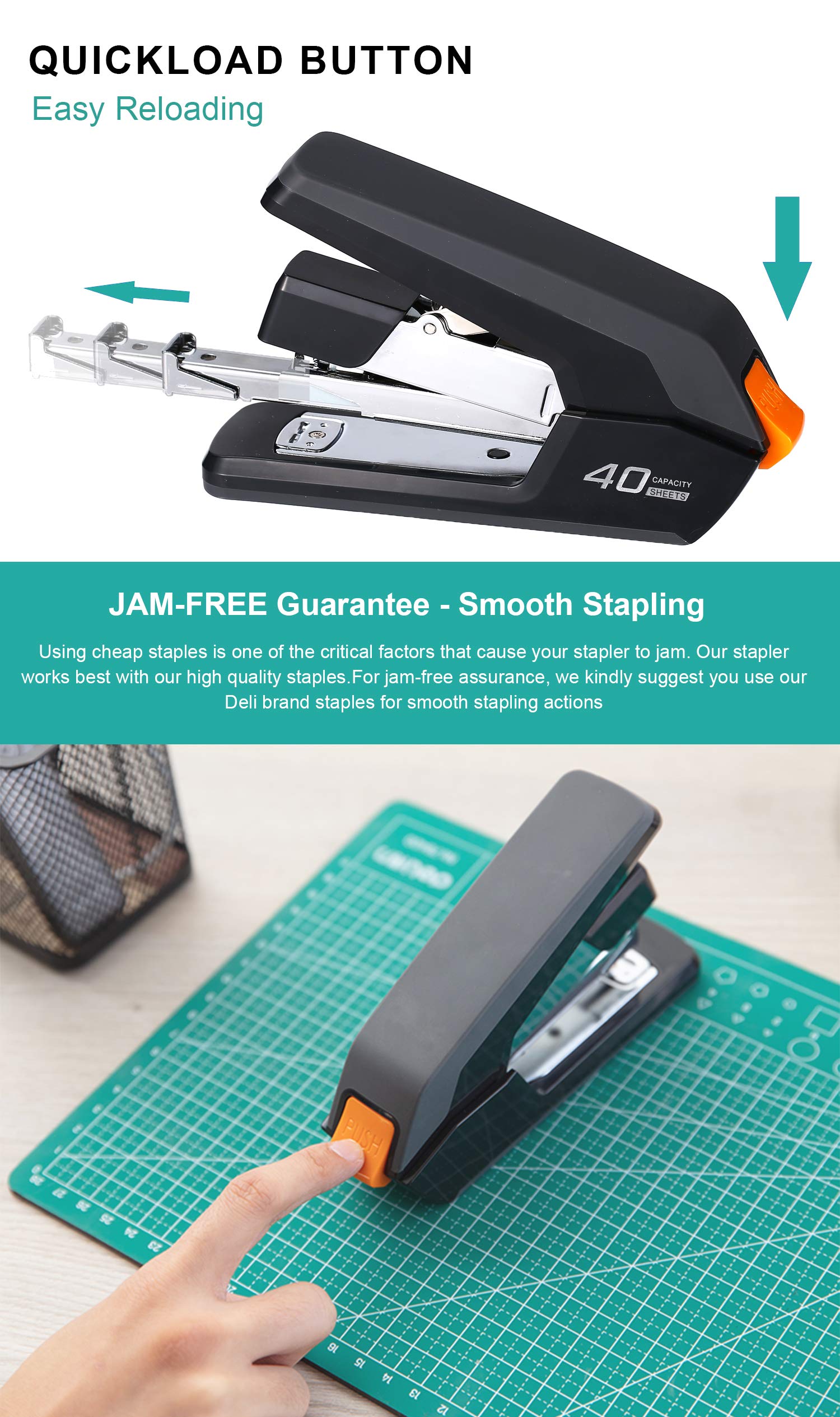 Leven Effortless Stapler loading chamber demonstrating quick load feature