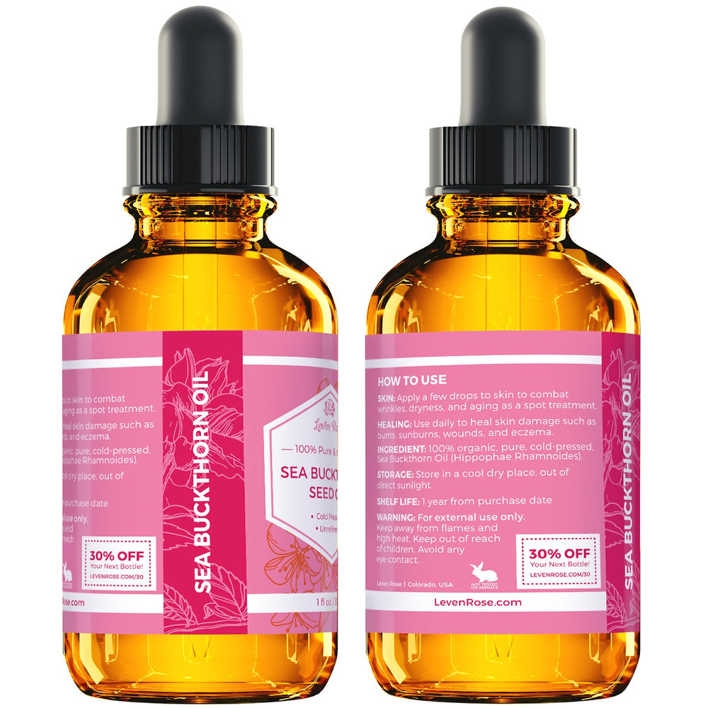 Hair finish improved with Leven Rose Sea Buckthorn Oil