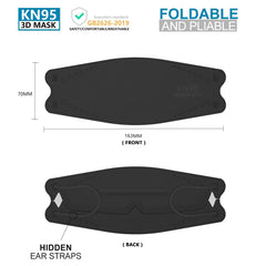 LEVENIS KN95 3D ergonomic fit shows secure seal for comfort