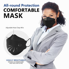 LEVENIS KN95 mask nose clip close-up for secure fit and anti-fog benefit.