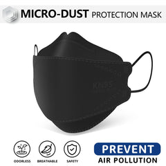 LEVENIS KN95 mask pack side view emphasizing comfortable, lightweight wear.