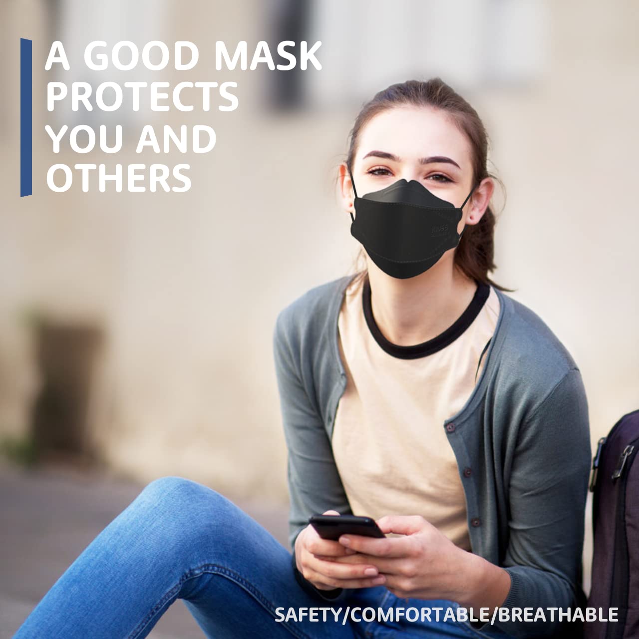 LEVENIS KN95 mask pack used in real-life settings like home and office.